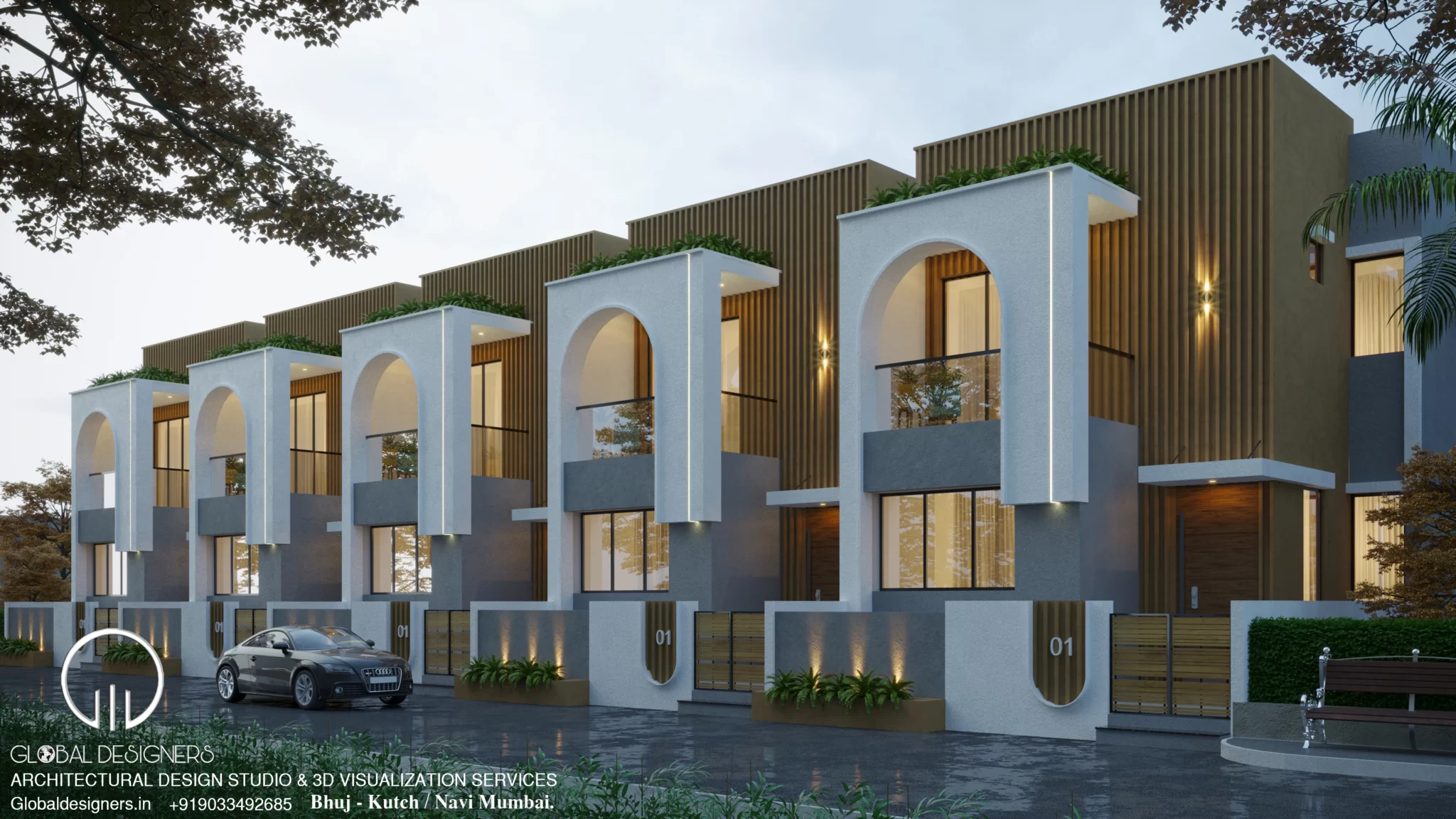 Radhe Residency architecture and landscaping