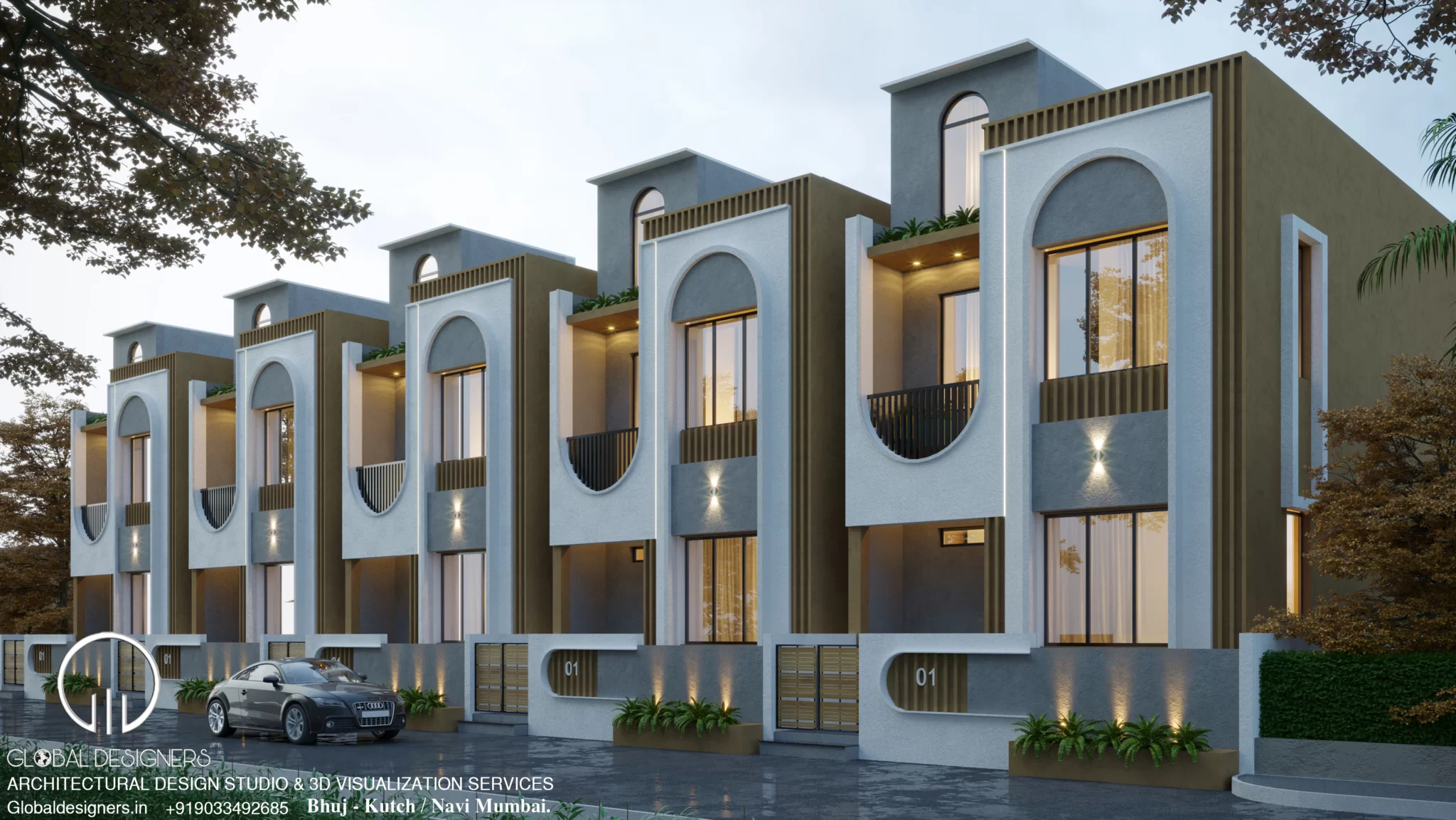 Global Designers Radhe Residency exterior project