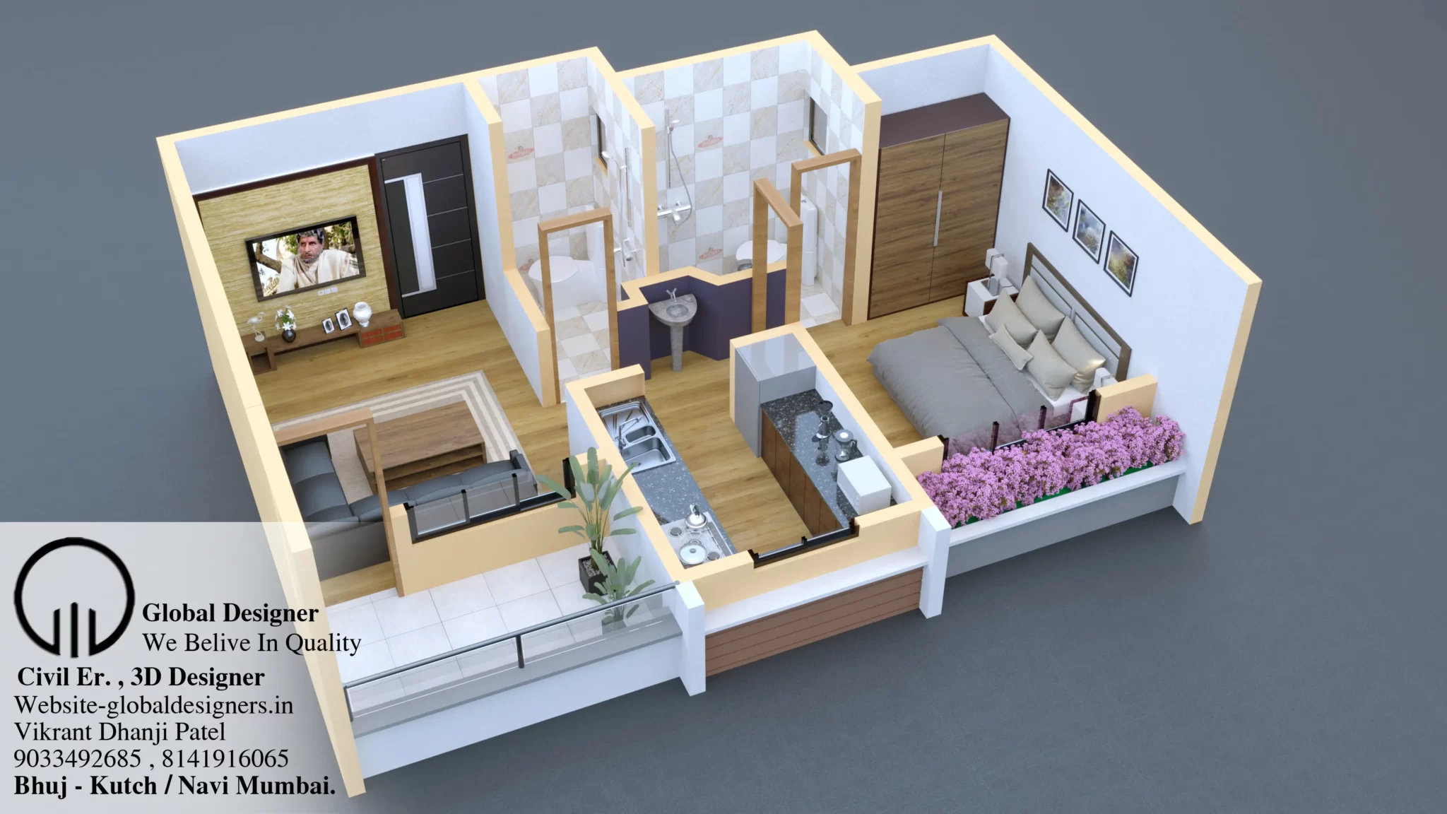 cutout 1bhk